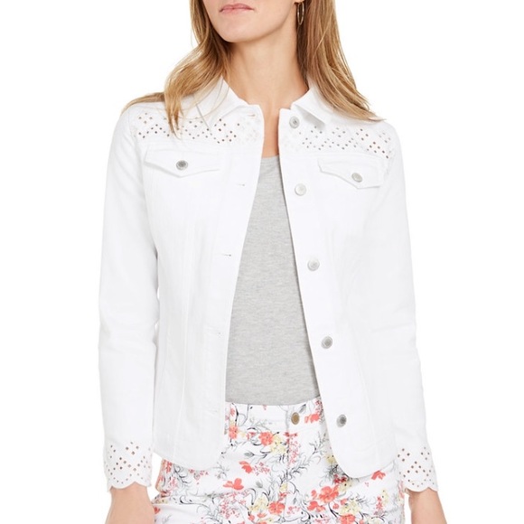 charter club white denim jacket
